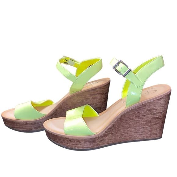 Jeasica Simpson Neon Wedges - Picture 1 of 7